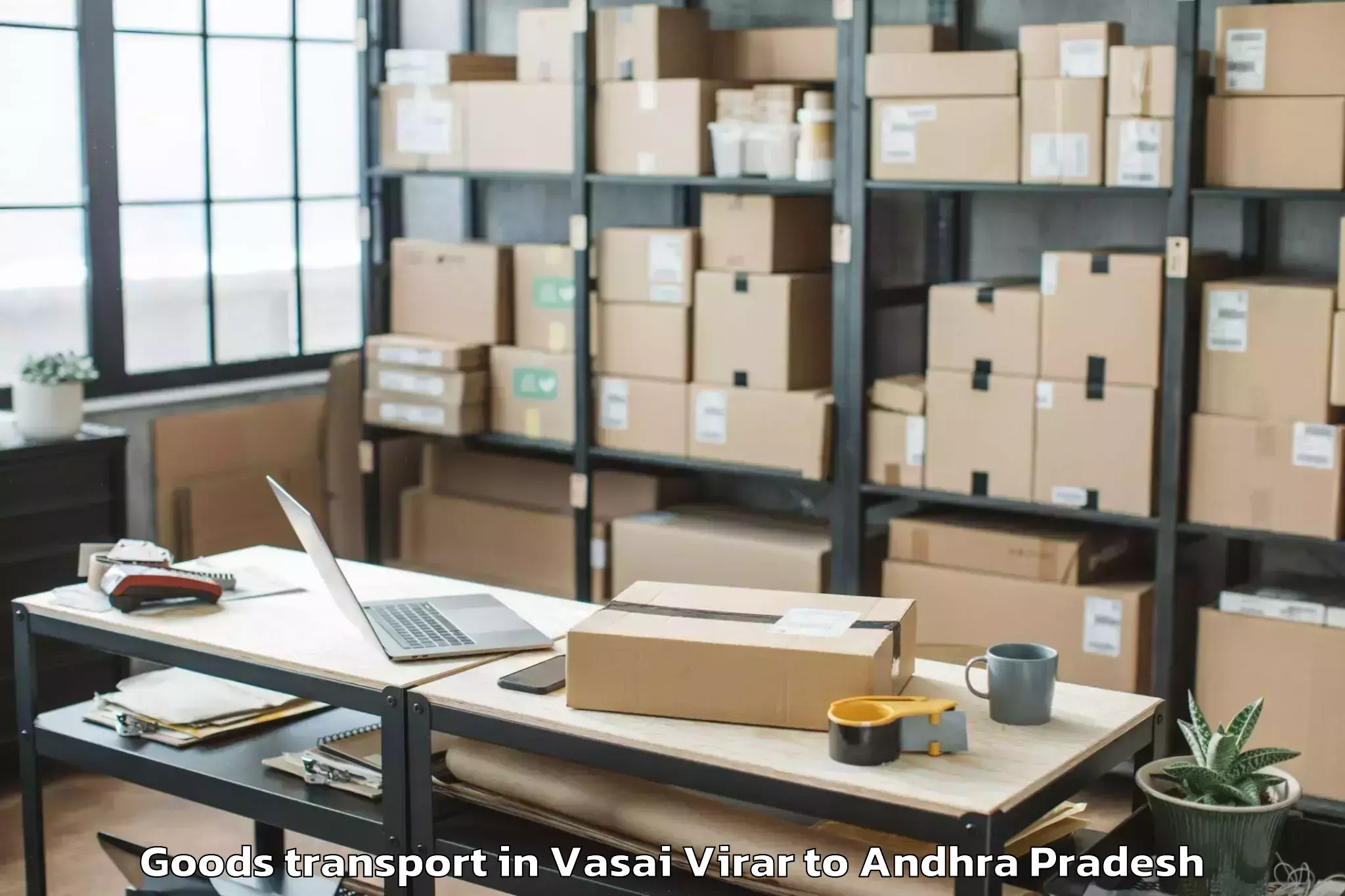 Discover Vasai Virar to Peddapappur Goods Transport